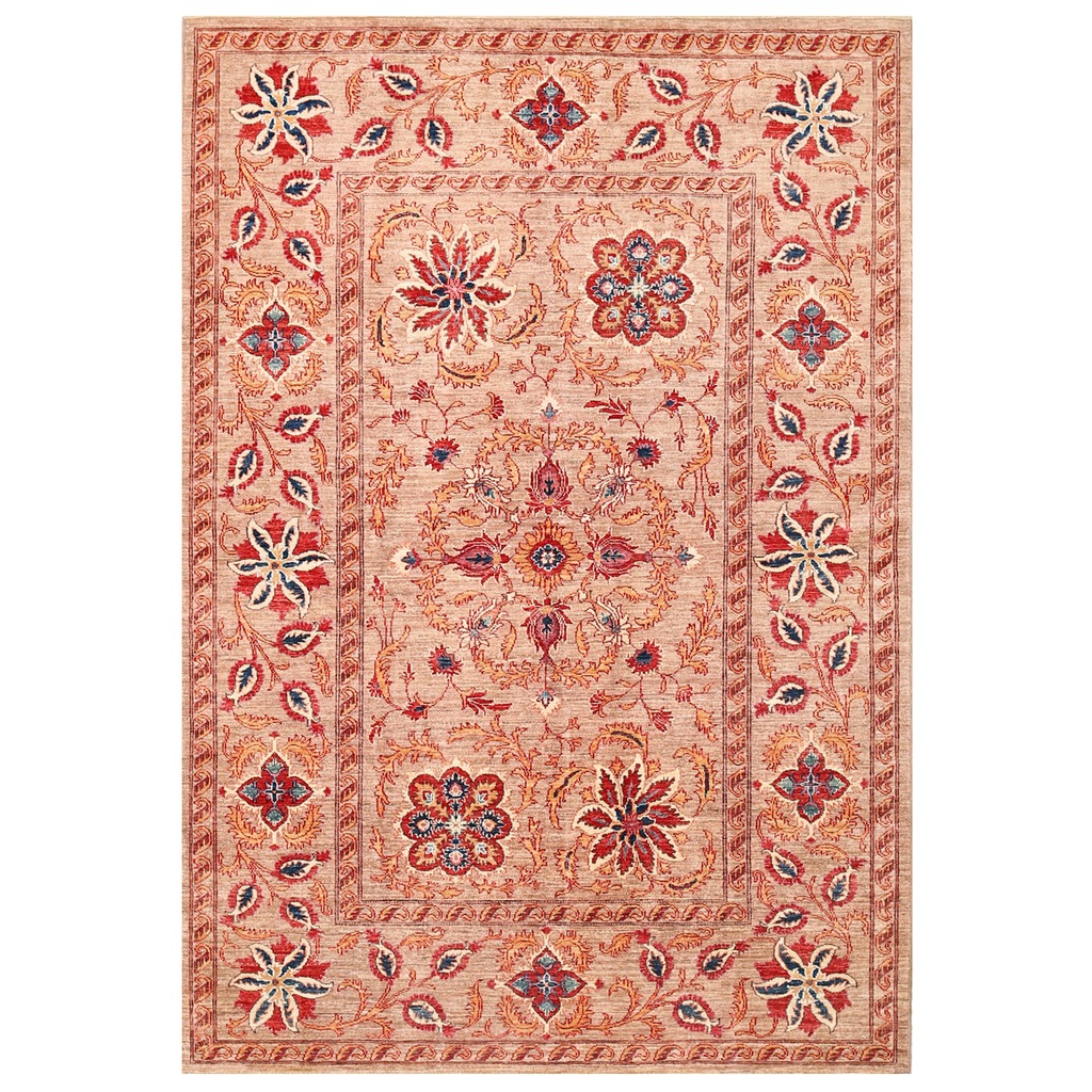 Afghan Hand-knotted Vegetable Dye Suzani Wool Rug (5'10 x 8'7)