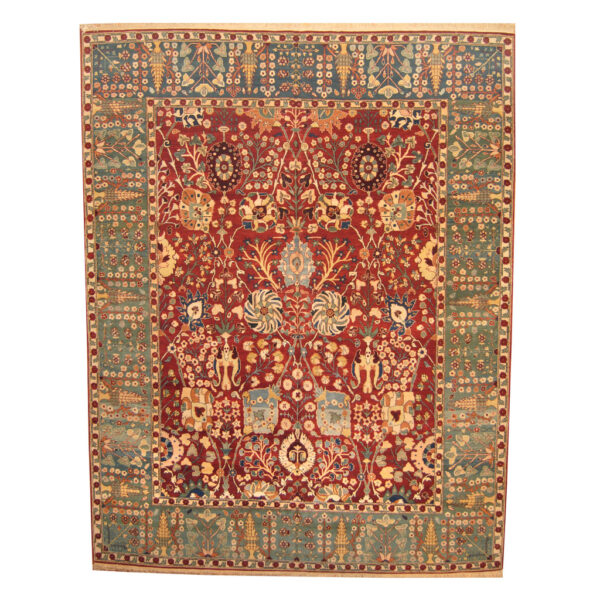 Indo Hand-knotted Vegetable Dye Oushak Wool Rug (12' x 15')