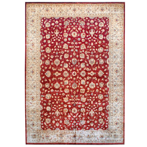 Afghan Hand-knotted Vegetable Dye Wool Rug (12' x 17'3)