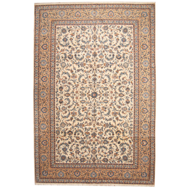 Persian Hand-knotted 1940's Semi-antique Kashan Wool Rug (10'2 x 15')