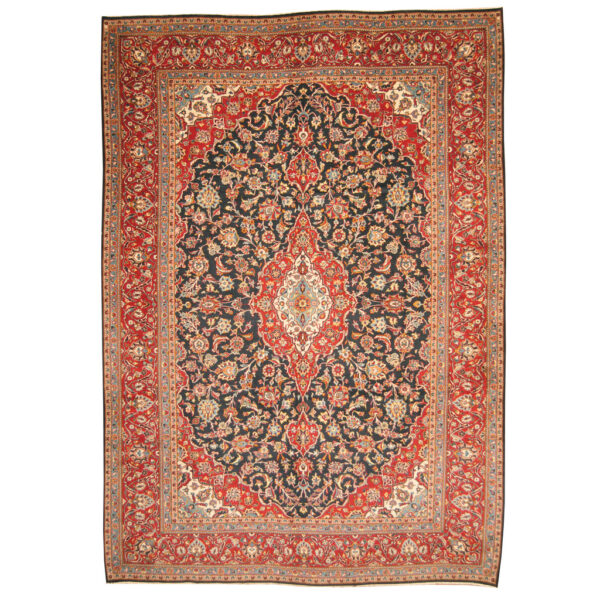 Persian Hand-knotted Semi-Antique 1960s Kashan Wool Rug (9'6 x 13'6)
