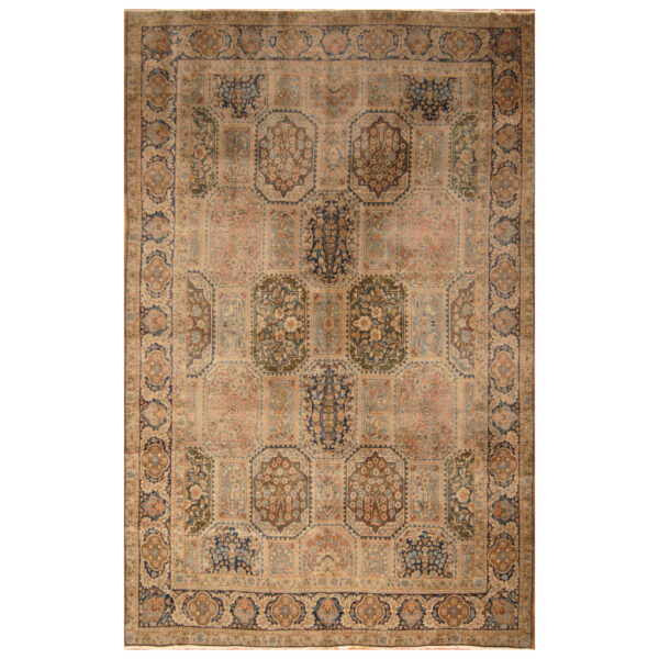 Persian Hand-knotted Antique 1920s Tabriz Wool Rug (8' x 12'4)