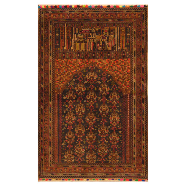 Afghan Hand-knotted Tribal Balouchi Wool Rug (3'6 x 5'8)