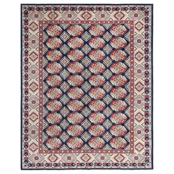 Afghan Hand-knotted Vegetable Dye Turkoman Wool Rug (9'2 x 11'4)