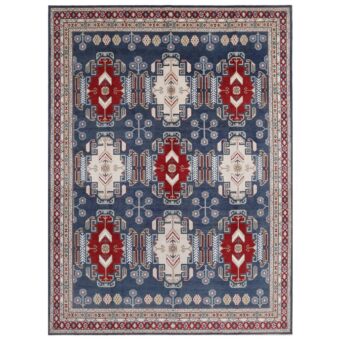 Afghan Hand-knotted Vegetable Dye Kazak Wool Rug (9'4 x 13')