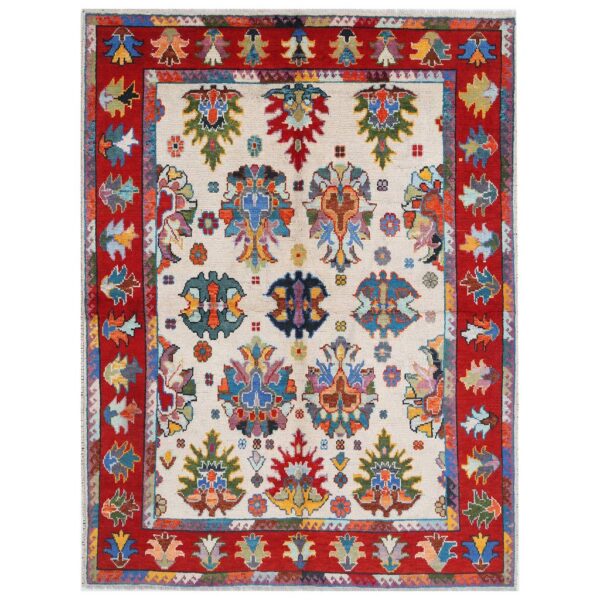 Afghan Hand-knotted Kargahi Wool Rug (6' x 8')