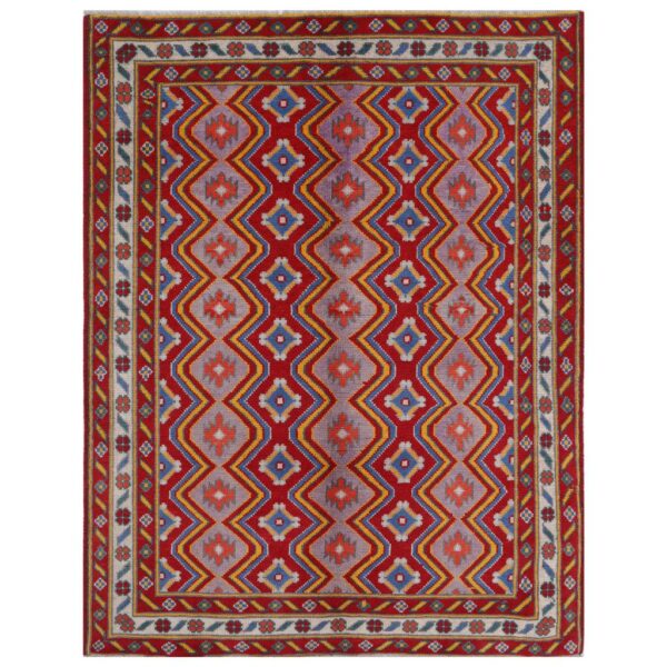 Afghan Hand-knotted Kargahi Wool Rug (5' x 6'6)