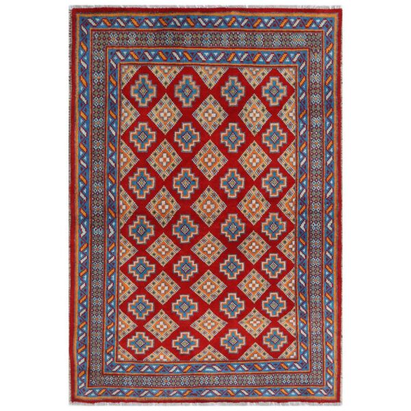 Afghan Hand-knotted Kargahi Wool Rug (4' x 5'10)