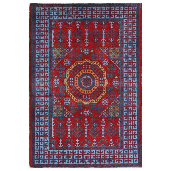 Afghan Hand-knotted Kargahi Wool Rug (4' x 6'2)