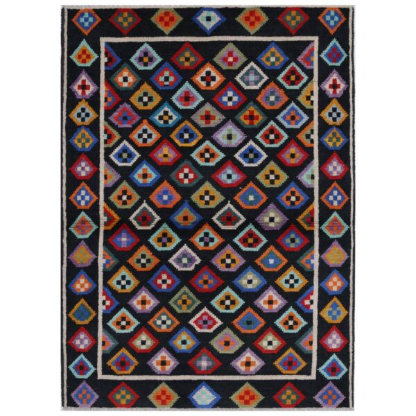 Afghan Hand-knotted Kargahi Wool Rug (3'5 x 5')