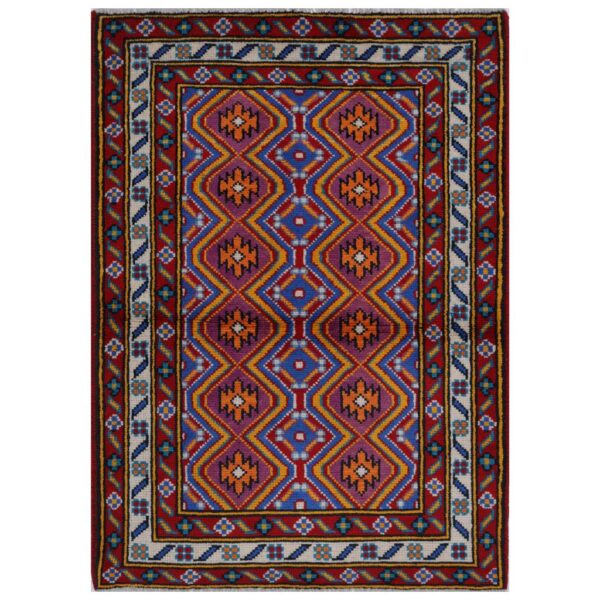 Afghan Hand-knotted Kargahi Wool Rug (3'4 x 4'9)
