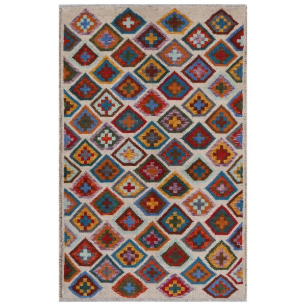 Afghan Hand-knotted Kargahi Wool Rug (2'6 x 4')
