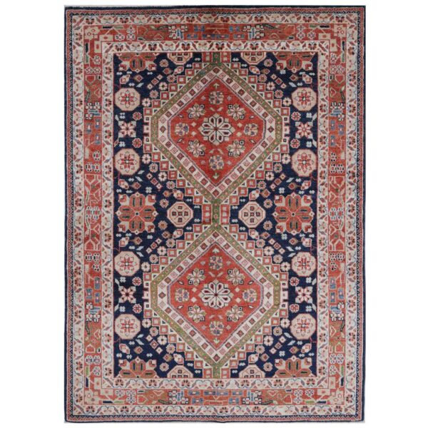 Afghan Hand-knotted Vegetable Dye Farahan Wool Rug (4'9 x 6'10)