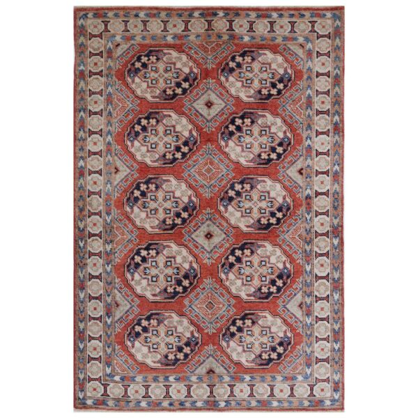 Afghan Hand-knotted Vegetable Dye Turkoman Wool Rug (4' x 6')