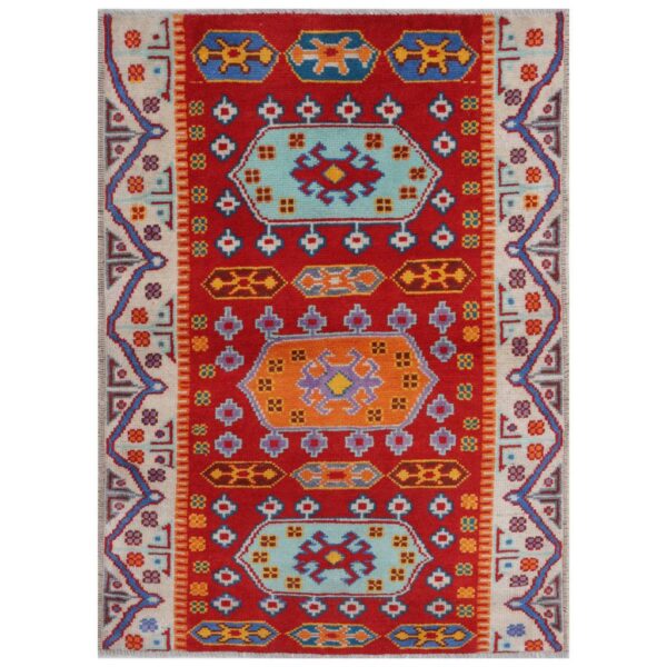 Afghan Hand-knotted Kargahi Wool Rug (3' x 4'4)