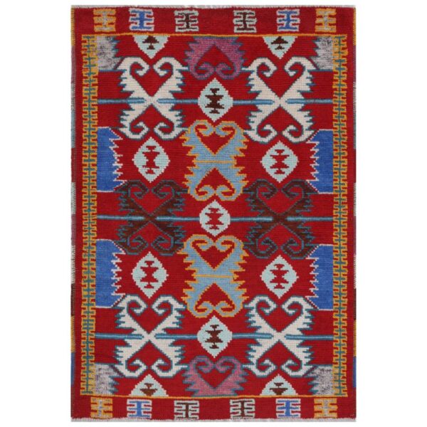 Afghan Hand-knotted Kargahi Wool Rug (2'7 x 4')
