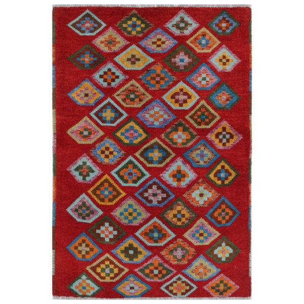Afghan Hand-knotted Kargahi Wool Rug (2'7 x 4')
