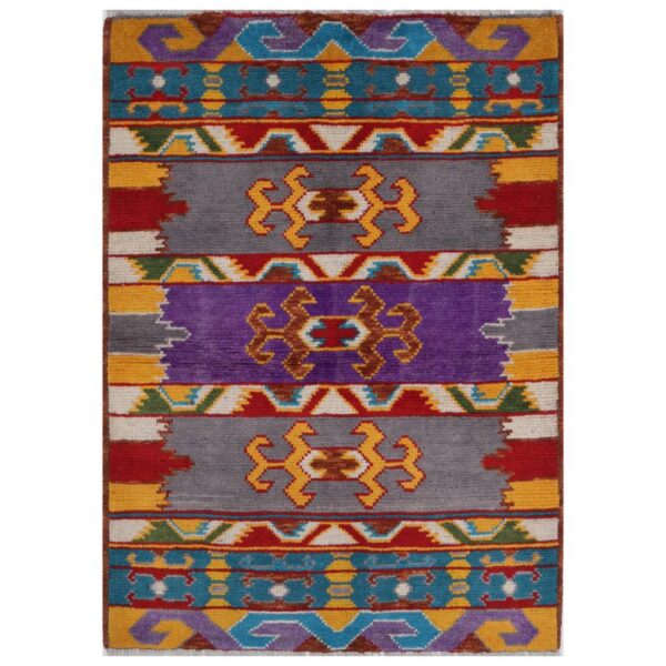 Afghan Hand-knotted Kargahi Wool Rug (2'8 x 3'9)