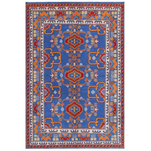 Afghan Hand-knotted Kargahi Wool Rug (5'9 x 8'9)