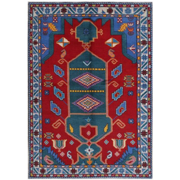 Afghan Hand-knotted Kargahi Wool Rug (5'6 x 7'10)