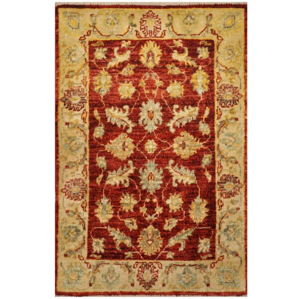 Afghan Hand-knotted Vegetable Dye Oushak Wool Rug (2' x 3')