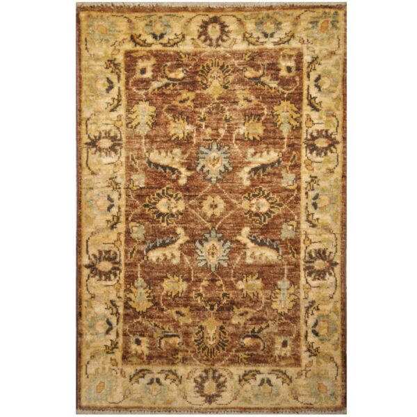 Afghan Hand-knotted Vegetable Dye Oushak Wool Rug (2' x 3')
