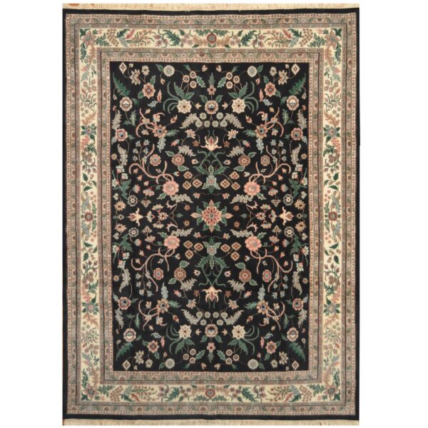 Indo Hand-knotted Hereke Wool Rug (8'10 x 12')