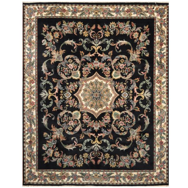 Indo Hand-knotted Aubusson Wool Rug (7'9 x 10')