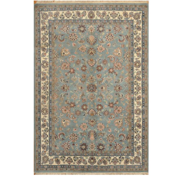 Indo Hand-knotted Kashan Wool Rug (6'3 x 9'4)