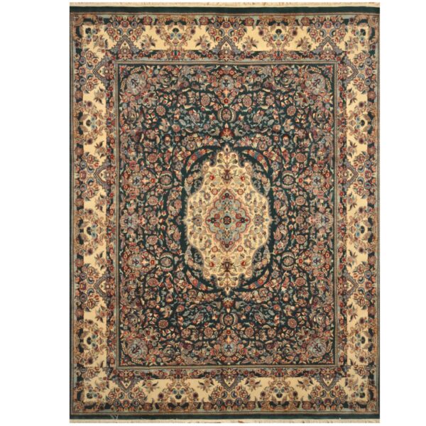 Indo Hand-knotted Aubusson Wool Rug (9' x 11'9)
