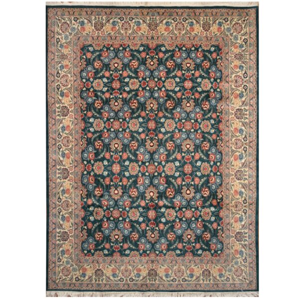 Indo Hand-knotted Kashan Wool Rug (8'10 x 12')