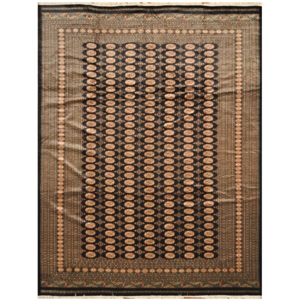 Pakistani Hand-knotted Bokhara Wool Rug (10'5 x 13'7)
