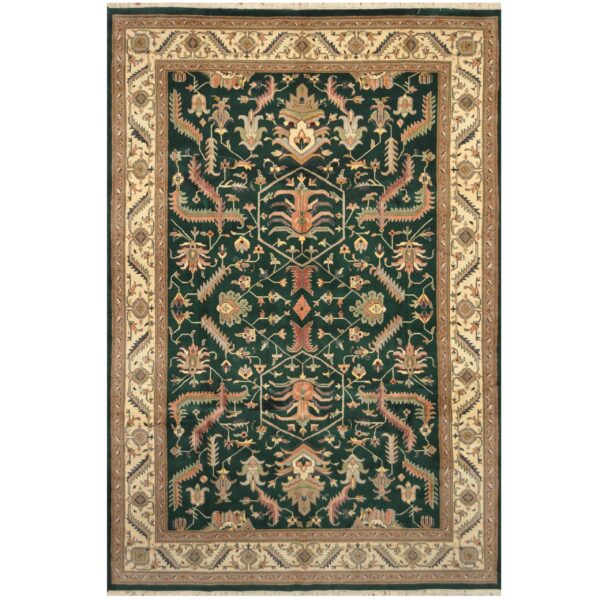 Indo Hand-knotted Heriz Wool Rug (9'4 x 13'10)