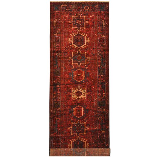 Persian Hand-knotted Antique Karaja Wool Runner (4'7 x 14'9)