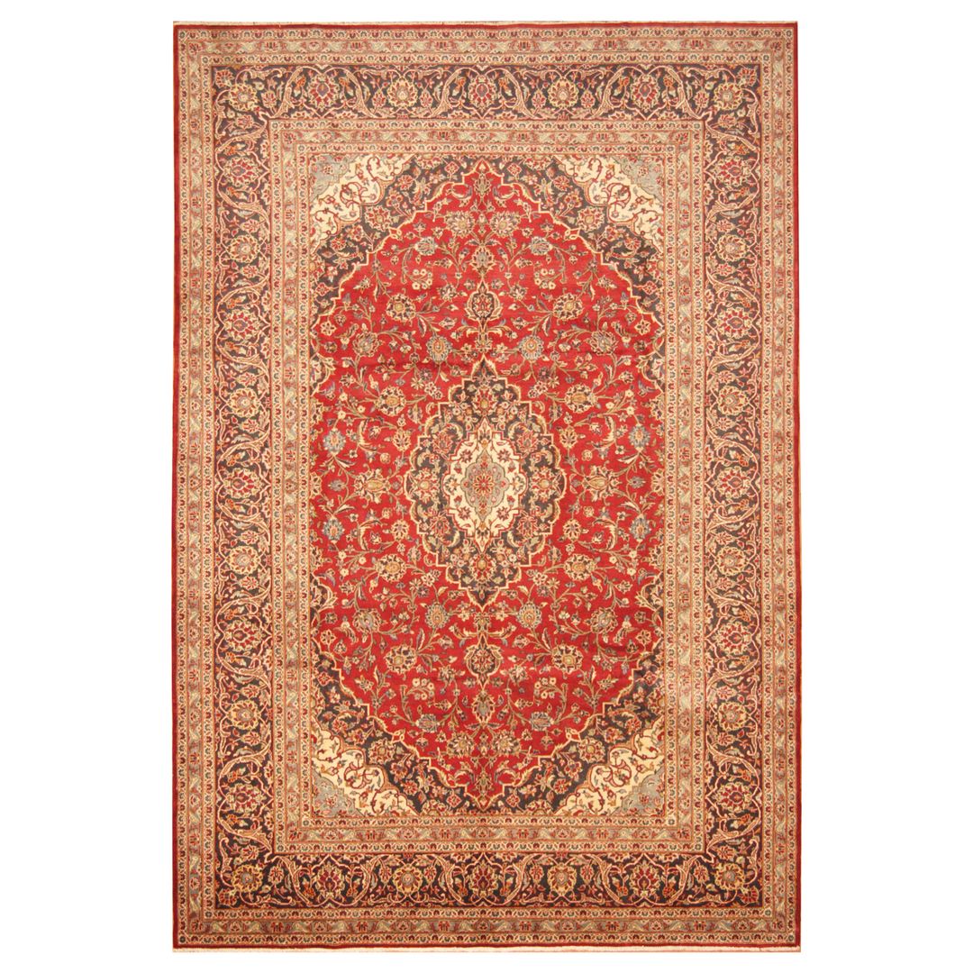 Persian Hand-knotted Kashan Wool Rug (8' x 11'9)