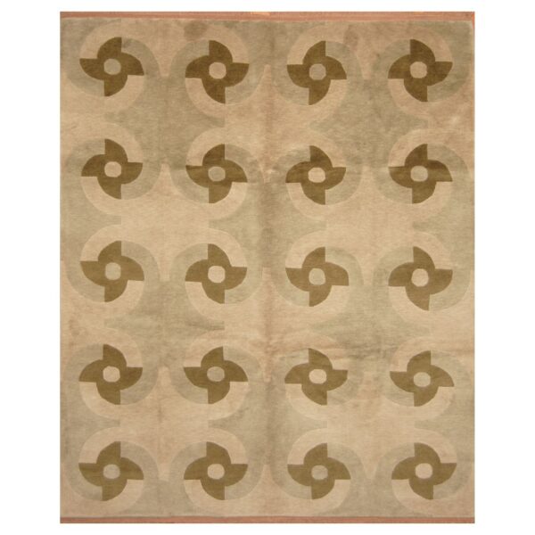 Indo Hand-knotted Tibetan Wool & Silk Rug (8' x 9'10)