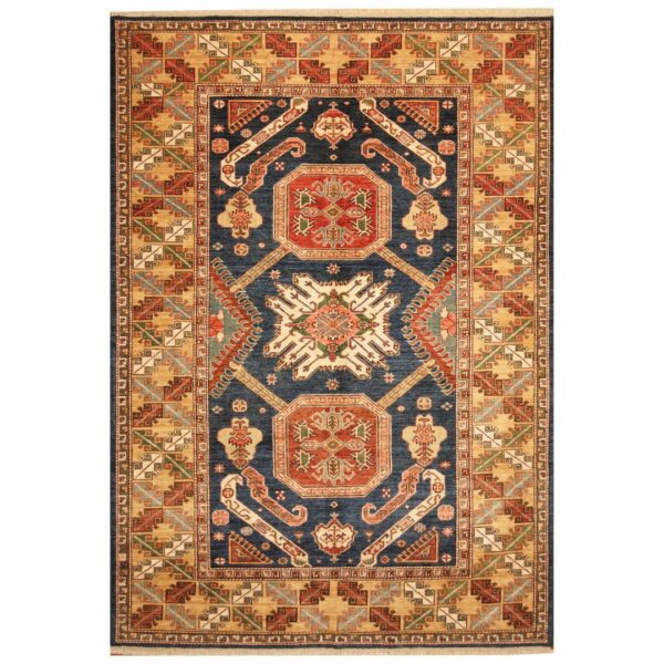 Afghan Hand-knotted Super Kazak Wool Rug (5'7 x 8'9)