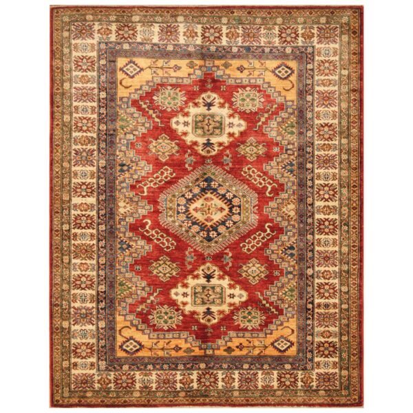 Afghan Hand-knotted Super Kazak Wool Rug (5'1 x 6'4)