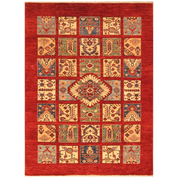 Afghan Hand-knotted Super Kazak Wool Rug (4'9 x 6'5)