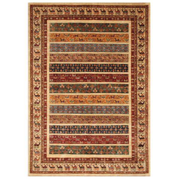 Afghan Hand-knotted Super Kazak Wool Rug (5'6 x 7'10)