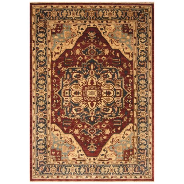 Afghan Hand-knotted Vegetable Dye Oushak Wool Rug (6'4 x 8'9)