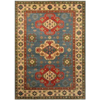 Afghan Hand-knotted Tribal Kazak Wool Rug (6'5 x 9')