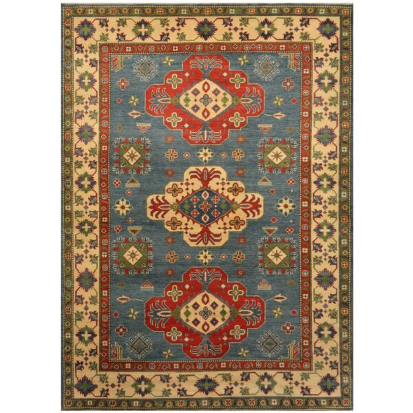 Afghan Hand-knotted Tribal Kazak Wool Rug (6'5 x 9')