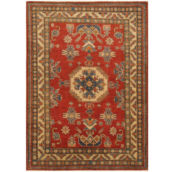 Afghan Hand-knotted Tribal Kazak Wool Rug (5' x 6'9)