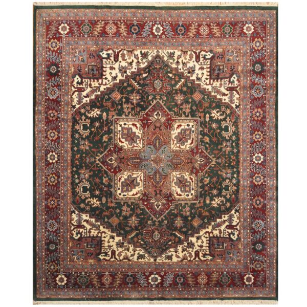 Indo Hand-knotted Heriz Wool Rug (12' x 14'8)