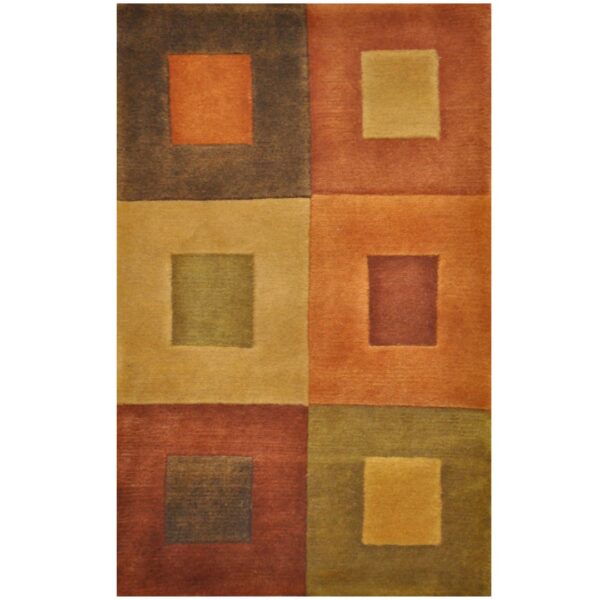 Indo Hand-knotted Tibetan Wool Rug (1'3 x 2')