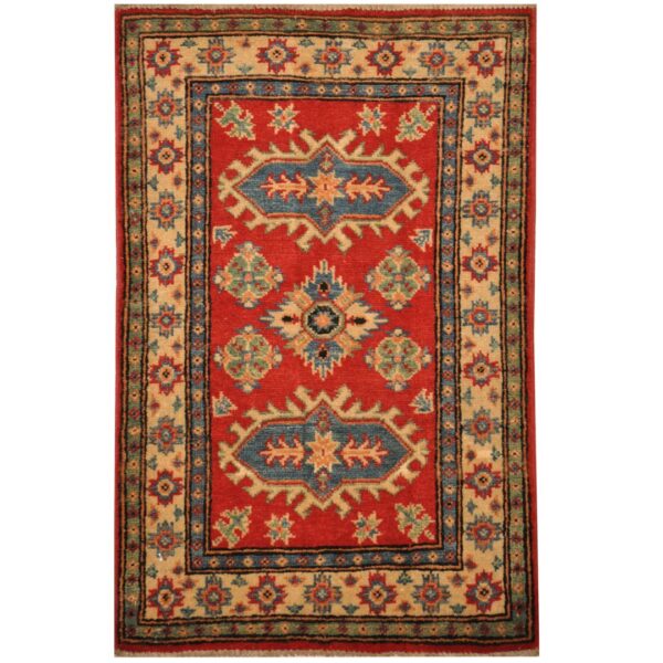 Afghan Hand-knotted Tribal Kazak Wool Rug (2' x 3')