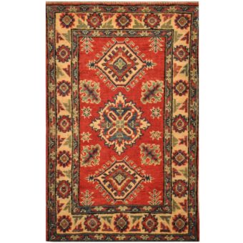 Afghan Hand-knotted Tribal Kazak Wool Rug (2' x 3')