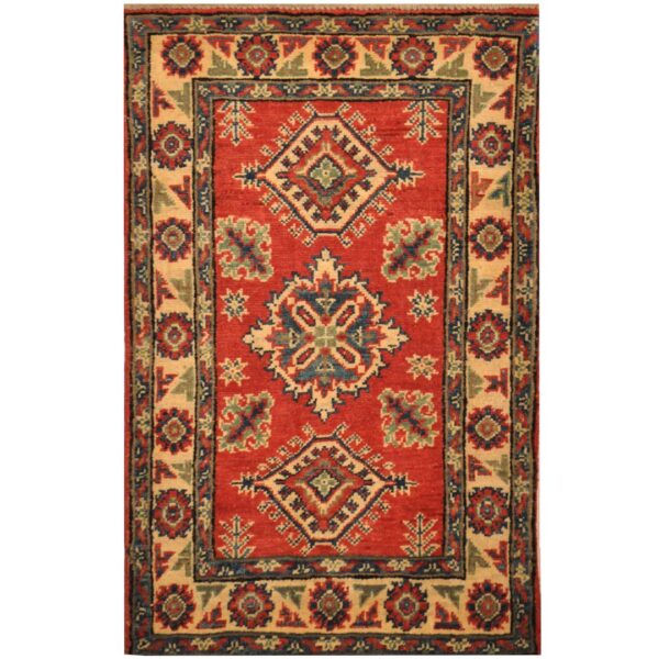 Afghan Hand-knotted Tribal Kazak Wool Rug (2' x 3')