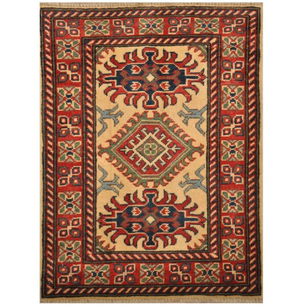 Afghan Hand-knotted Tribal Kazak Wool Rug (2' x 3')
